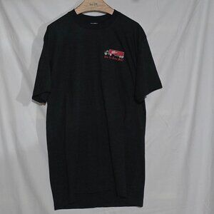 Vtg Silver Threads Made in USA Dr. Pepper Goes The Extra Mile Crewneck Black L*